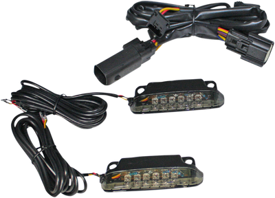 Custom Dynamics LED Saddlebag Lid Rail Light Bars Smoke CD-LR-10-S