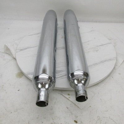 Harley Davidson OEM Set of Chrome Slip On Exhaust Mufflers 65538-95B 6
