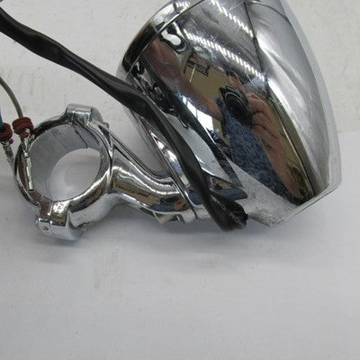 Pair of Kicker Chrome Handlebar Mounted Enclosed Speakers Weather Proo