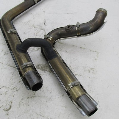 Harley OEM 18-Up M8 Fat Boy Breakout Exhaust Headers w/ Chrome Shields
