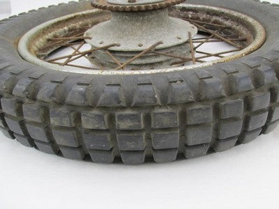 Vintage Trials Bike Rear  18X4.0" Wheel w/ Dunlop Trials Tire