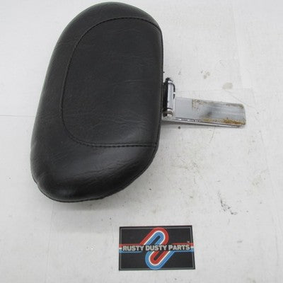 Mustang Adjustable Smooth Driver Backrest w/Chrome Studs Harley Tourin