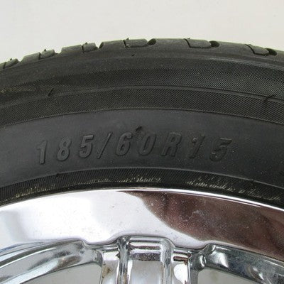 Pair of Milanni 15" x 6.5" Chrome Trike Wheel Tri Glide 185/60R15 Tire