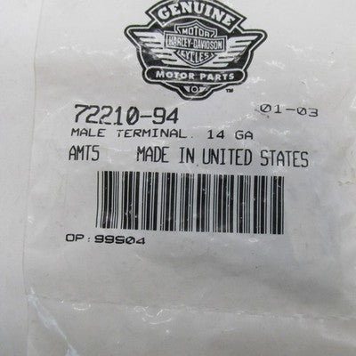 Lot of 7 Harley-Davidson OEM NOS 14-Gauge Male Terminal Pins 72210-94
