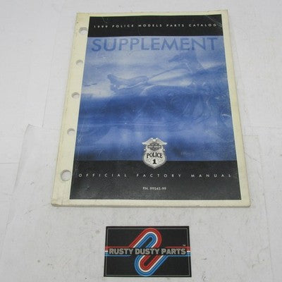 Harley-Davidson Official 1999 Police Models Parts Catalog Supplement 9