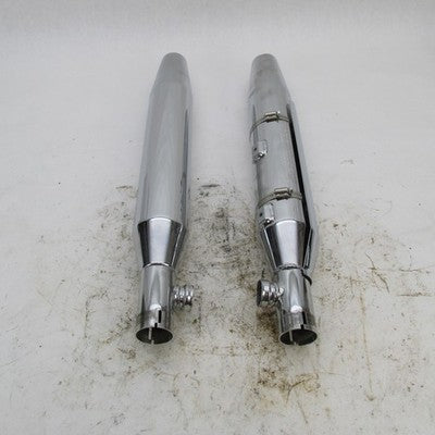 Set of Harley-Davidson OEM 00-06 Softail Chrome Mufflers 65413-00