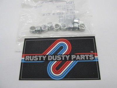 Lot of 10 Harley-Davidson OEM NOS Self-Locking Flexloc Hex Nuts 7624