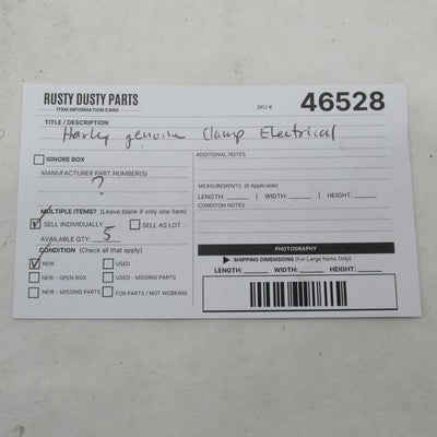 Harley-Davidson Genuine NOS Electrical Clamp Kit