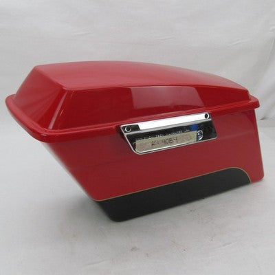 Harley OEM  2010 FLHR Road King Left Saddlebag Scarlet Red Black 90899