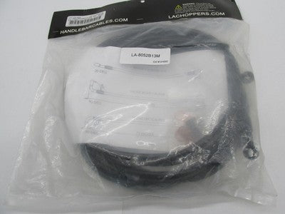 LA Choppers NOS LA-8052B13M Braided Brake Lines Kit, Midnight 1741-442