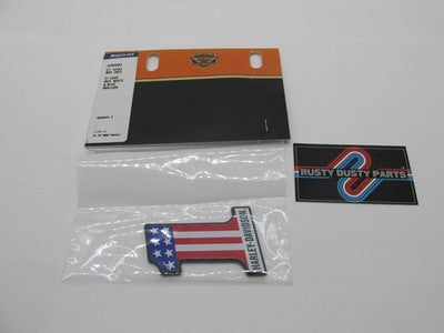 Harley-Davidson Genuine NOS Red, White, & Blue #1 Decorative Medallion
