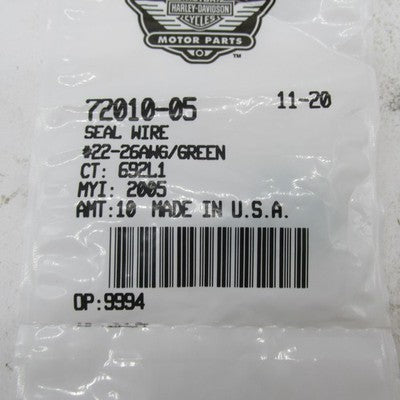 Lot of 6 Harley-Davidson OEM Green 22-26 AWG Wire Seals 72010-05