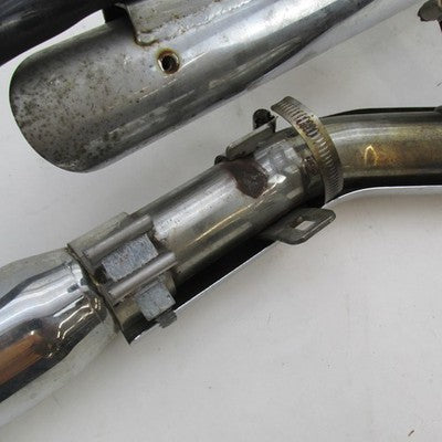 Harley Stock Softail or Dyna Chrome Exhaust System & Python Slash-Cut