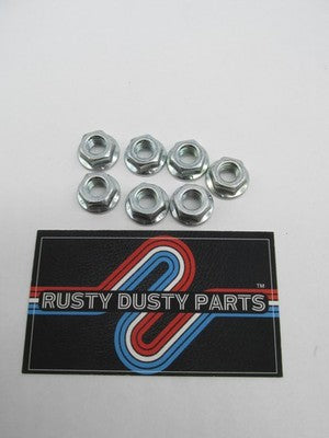 Lot of 7 Harley Davidson Genuine NOS Nut Flange 7576