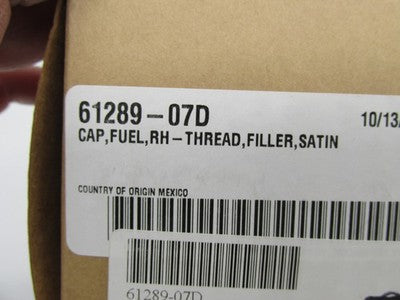 Harley Davidson Genuine NOS NIB Fuel Cap Satin 61289-07D