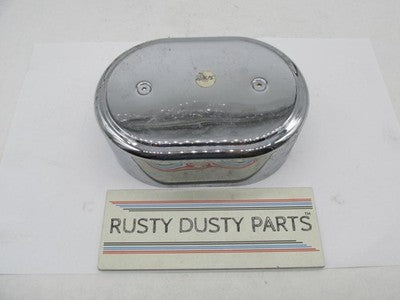 Harley Davidson Chrome Oval 8" X 5.5" Air Cleaner Cover Assembly Backi