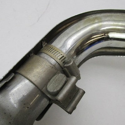 Pair of Harley Chrome Mufflers w/ Crossover Pipe+Tips/Sheilds 64900112