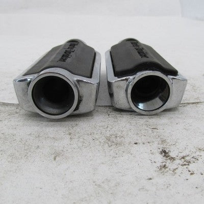 Harley Davidson OEM PairChrome Flame FootPegs Dyna Sportster Shovelhea