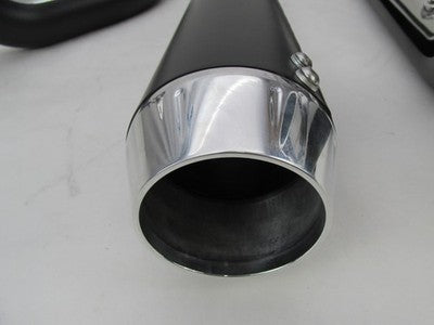 Bassani NOS Indian Scout 2 into 1 Megaphone Exhaust Short Black 8S12JB