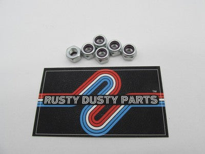Lot of 6 Harley Davidson Genuine NOS 1/4"-28 x 5/16" x 7/16" Hex Nyloc