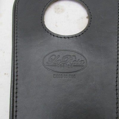 La Rosa Design Black Leather Gas Tank Dash Bib Cover 17-3/8" Harley Sp