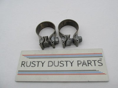 Pair of Harley Davidson Genuine 1.75" Exhaust Muffler Clamps