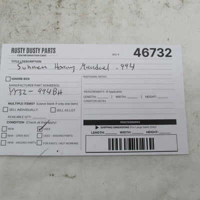 Sunnen 0.994" - 1.025" Keyway Honing Mandrel YY32-994BH
