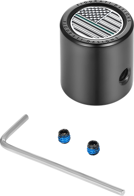 FIGURATI DESIGNS Heel-Toe Shifter Cover Green Line American Flag - Bla