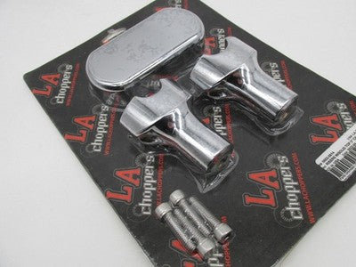 LA Choppers Harley 3" Chrome Handlebar Risers w/ Solid Top 0602-0614 L