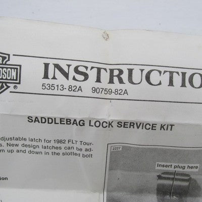 Harley-Davidson OEM 82 FLT Tour-Pak Saddlebag Lock Service Kit 53513-8
