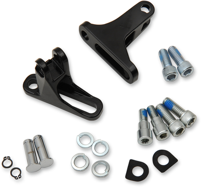Drag Specialties Short Passenger Footpeg Mount Kit Gloss Black 1621-0785