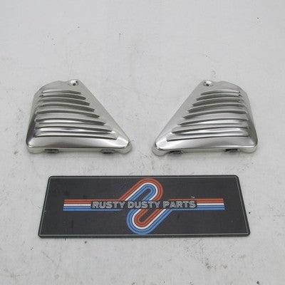 Pair of Harley OEM V-Rod VRSC Louvred Frame Neck Side Covers 66114-01