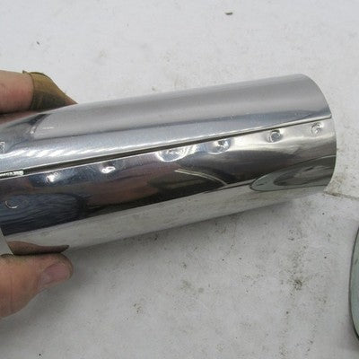 Pair of Harley Davidson OEM Chrome Cow Bells Upper Fork Slider Covers