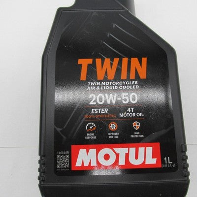 Motul Twin 20W-50 100% Synthetic 4T Motor Oil (1 Liter) 108061