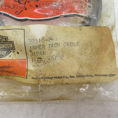 Harley Davidson Genuine NOS Tachometer Inner Cable 92118-74