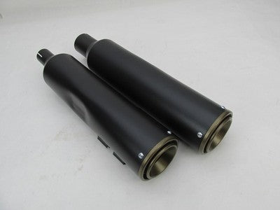 Rinehart Racing NOS Harley Davidson Pair Muffler Black with Bronze 500