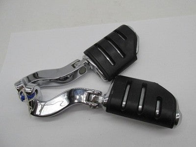 Harley Touring Softail Dyna Chrome Rider Highway Pegs w/ Swept Back Mo