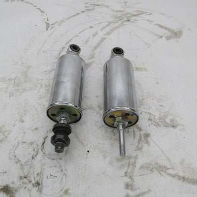 Pair of Harley OEM Softail CHROME Profile Low Rear Suspension Shocks 5