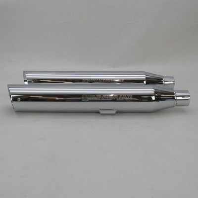 Pair Harley OEM Chrome Front + Rear Slip On Mufflers Softail 80607-07