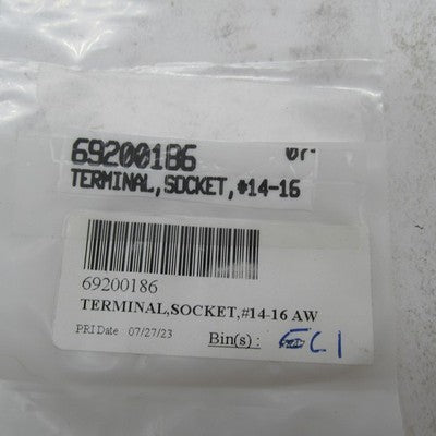 Lot of 5 Harley-Davidson OEM NOS #14-16 AWG Socket Terminals 69200186