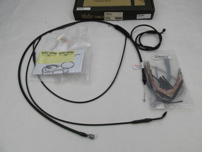 Burly NOS Harley 04-06 XL 12" Jail Bar Cable Kit, Black Vinyl 0610-191