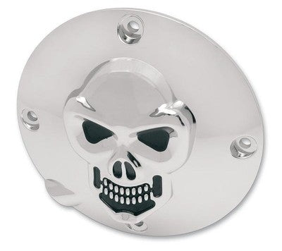 Drag Specialties 3-D Skull Derby Cover Chrome 1107-0034