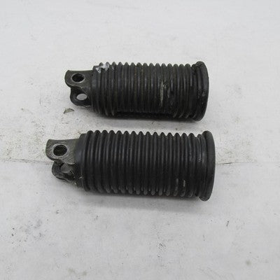 Pair of Harley OEM Vintage Female Mount Cushion Ribbed Black Rubber Fo