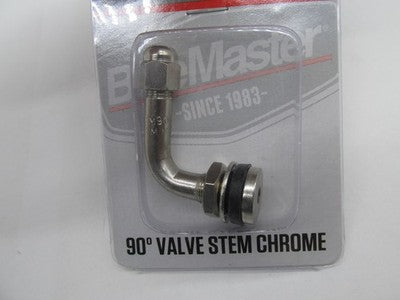 Bikemaster Motorcycle ATV UTV 90 Degree Tire Valve Stem Chrome 151414