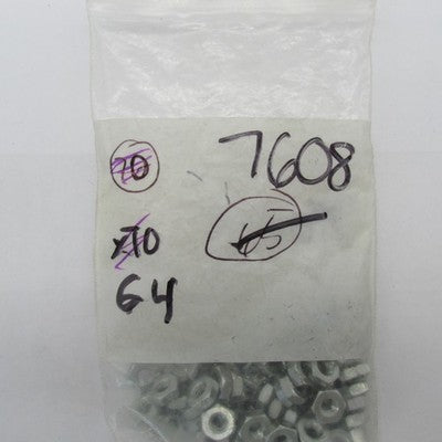 Lot of 64 Harley-Davidson OEM NOS Hex Machine Screw Nuts 7608