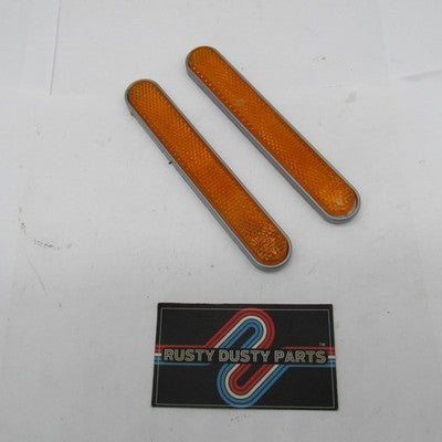 Lot of 2 Harley Davidson OEM NOS Amber Lower Fork Legs Slider Reflecto