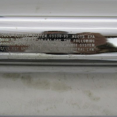 Pair of Harley Davidson Genuine Chrome Mufflers Exhaust Pipes 65539-95