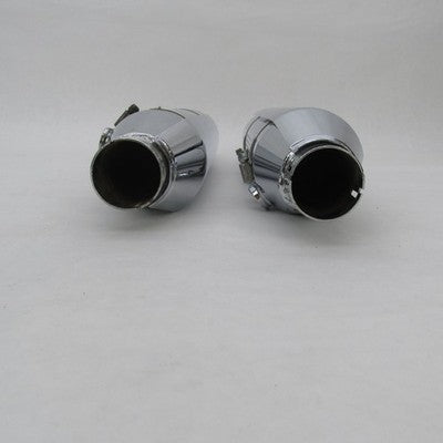 Pair Harley OEM Chrome Catalytic Slip-On Exhaust Mufflers FXST 08-17 6