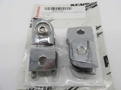 Accutronix Indian and Metric Rear Foot Peg Adapters Chrome 1620-1245