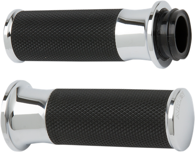 Arlen Ness Fly-By-Wire Fusion Series Grips Chrome Smoothie 07-322